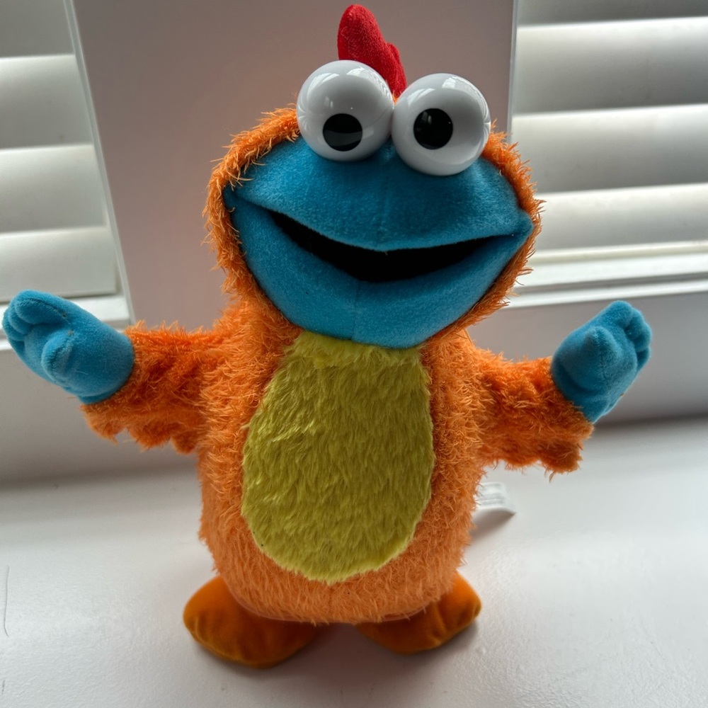 Vintage Cookie Monster Chicken Dance Plush (Rare)